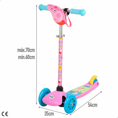 Trotinetă Peppa Pig Metal Plastic Multicolor - Sport și în aer liber, Mobilitate urbană