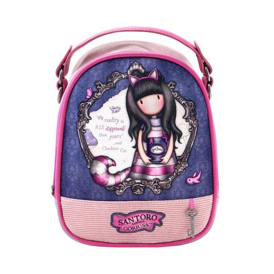 Rucsac Gorjuss Cheshire cat Roz Mini Mov (18,8 x 22 x 10,2 cm) - Birou și papetărie, Material școlar și educațional