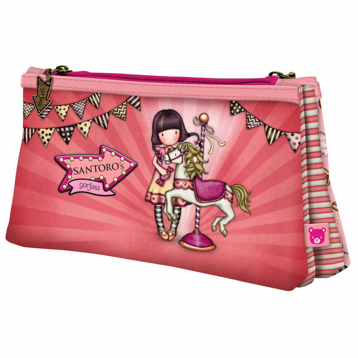 Penar dublu Gorjuss Carousel Somon (21.5 x 11,5 x 5 cm) - Frumuseţe, Ustensile și accesorii