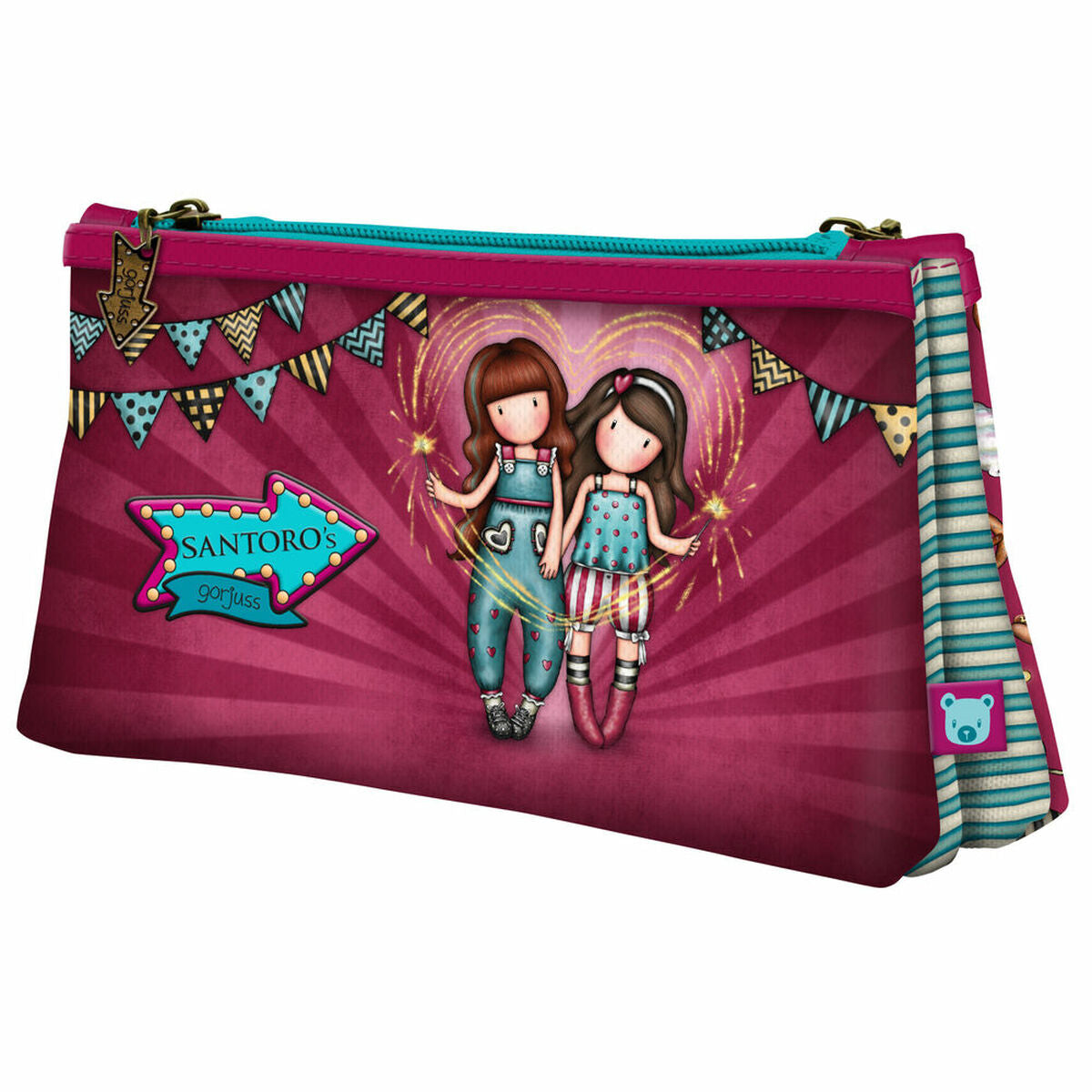 Penar dublu Gorjuss Fireworks Castaniu (21.5 x 11,5 x 5 cm) - Frumuseţe, Ustensile și accesorii