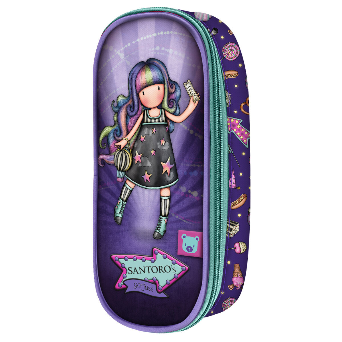 Penar Școlar Gorjuss Up and away Mov (10 x 23 x 6 cm) - Birou și papetărie, Material școlar și educațional