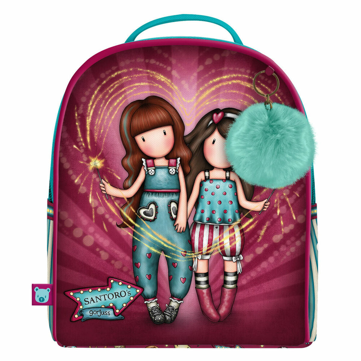 Ghiozdan Gorjuss Fireworks Castaniu 20 x 22 x 10 cm - Birou și papetărie, Material școlar și educațional