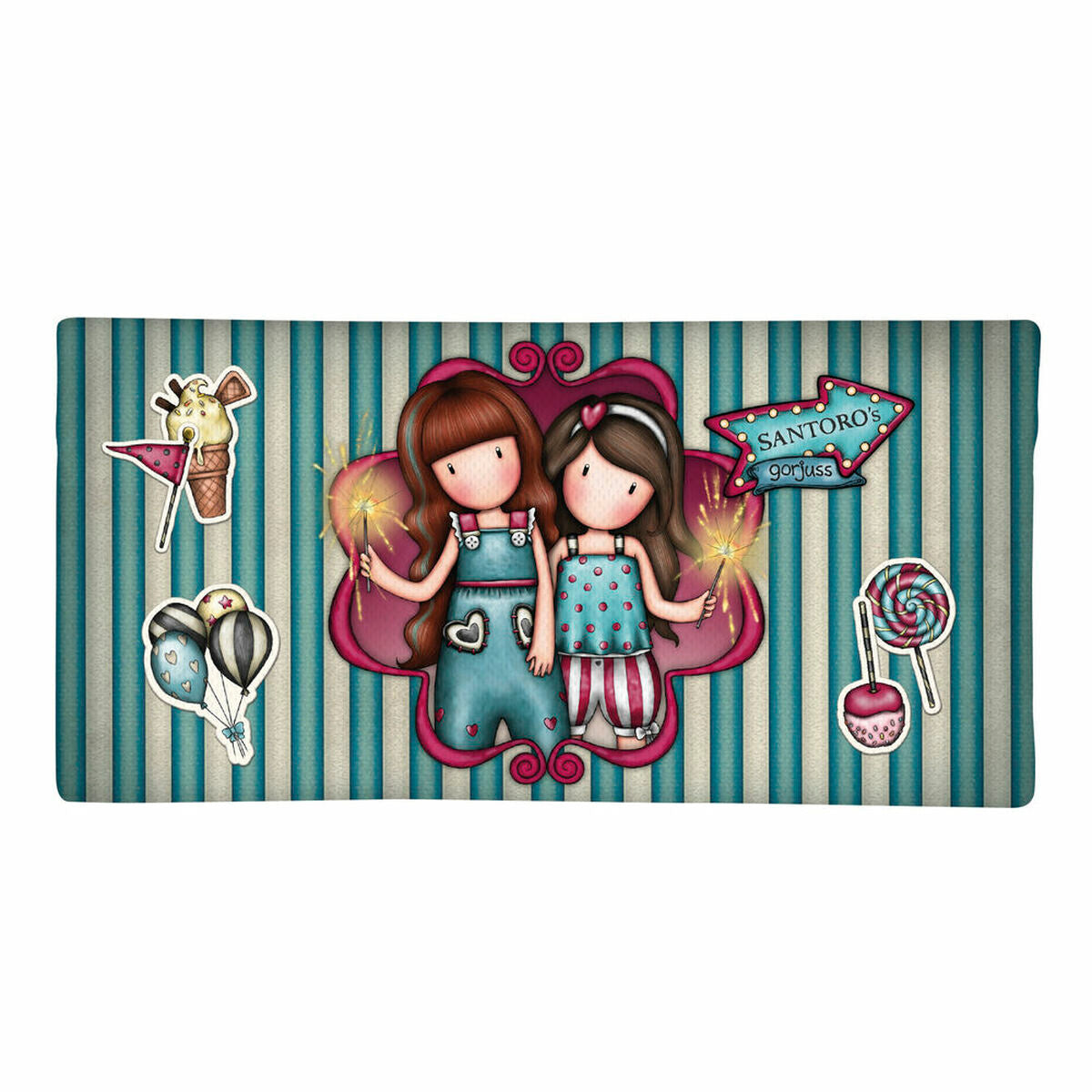 Penar Școlar Gorjuss Fireworks Castaniu (22 x 11 x 1.5 cm) - Birou și papetărie, Material școlar și educațional