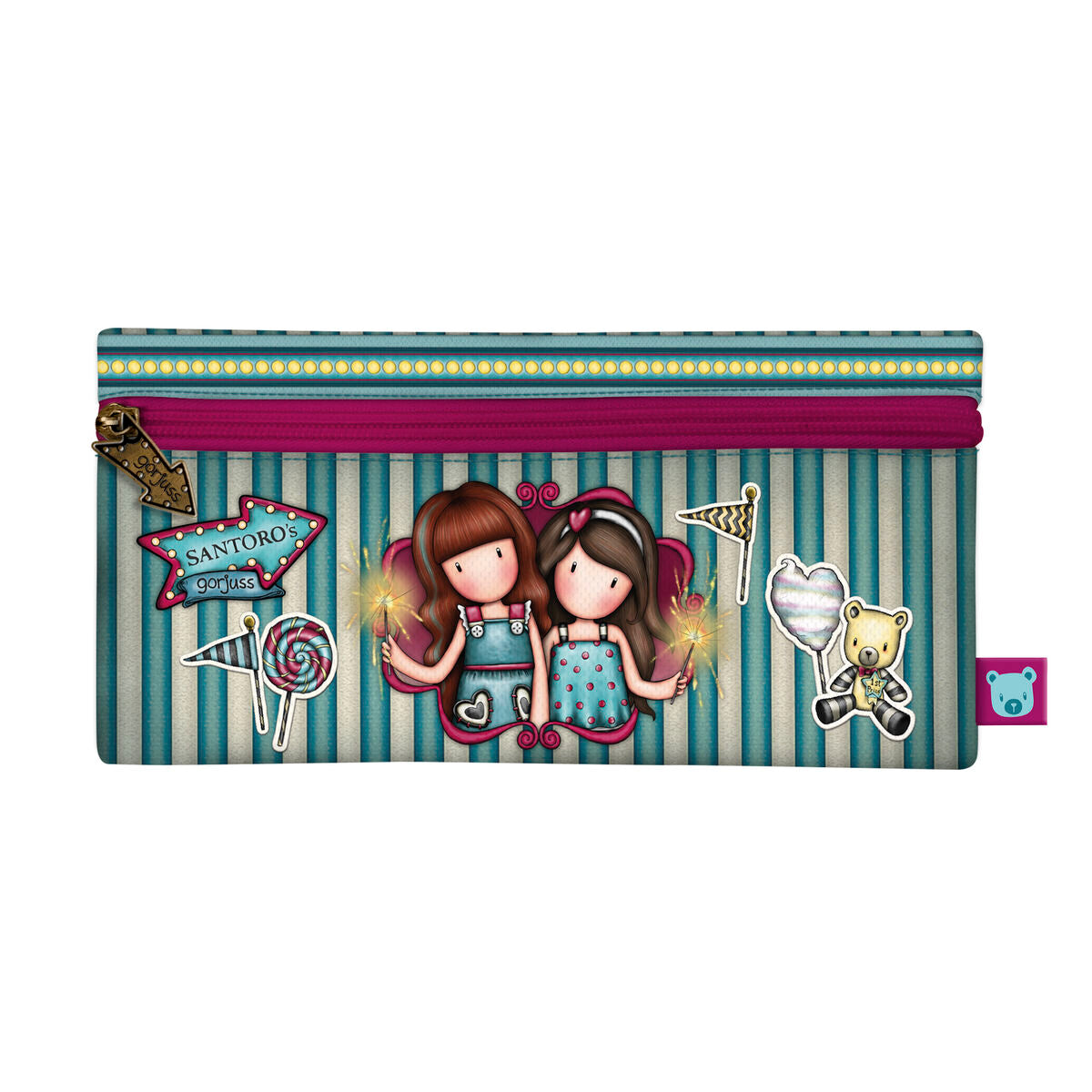 Penar Școlar Gorjuss Fireworks Castaniu (22 x 11 x 1.5 cm) - Birou și papetărie, Material școlar și educațional