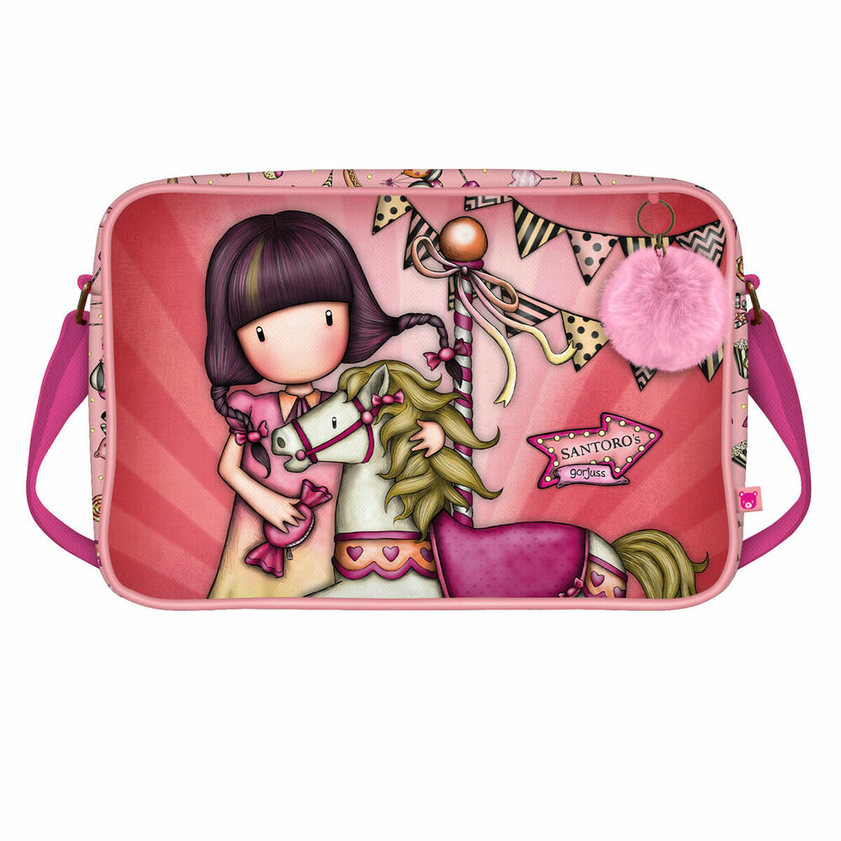 ghiozdan de școală Gorjuss Carousel Somon (35 x 26.5 x 10.5 cm) - Birou și papetărie, Material școlar și educațional