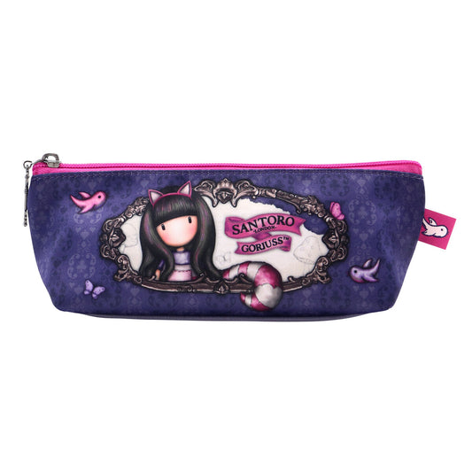 Penar Școlar Gorjuss Cheshire cat Roz Mov (22.3 x 8.8 x 5.7 cm) - Birou și papetărie, Material școlar și educațional