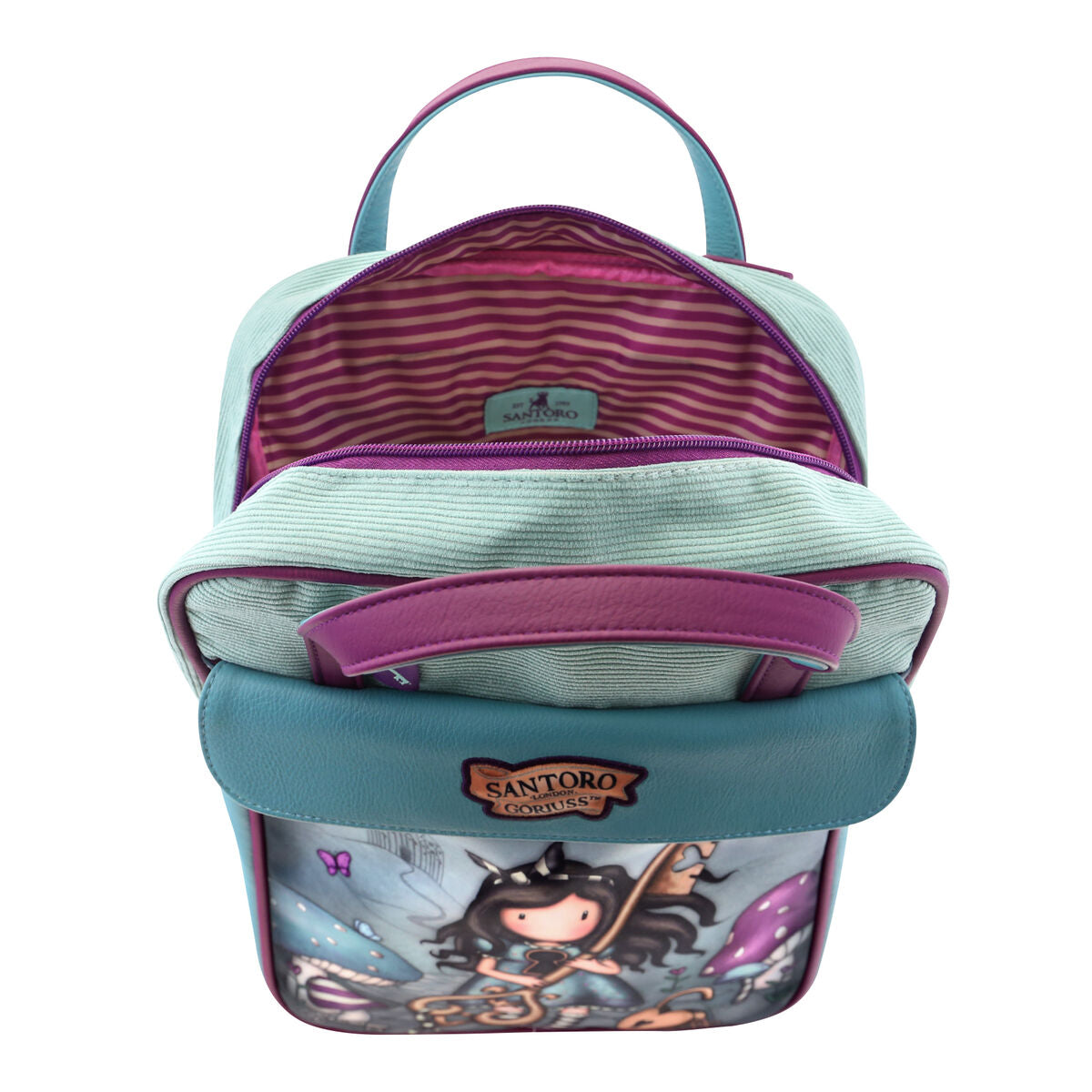 Rucsac Gorjuss Curiosity Gri Verde (27 x 10 x 37 cm) - Birou și papetărie, Material școlar și educațional