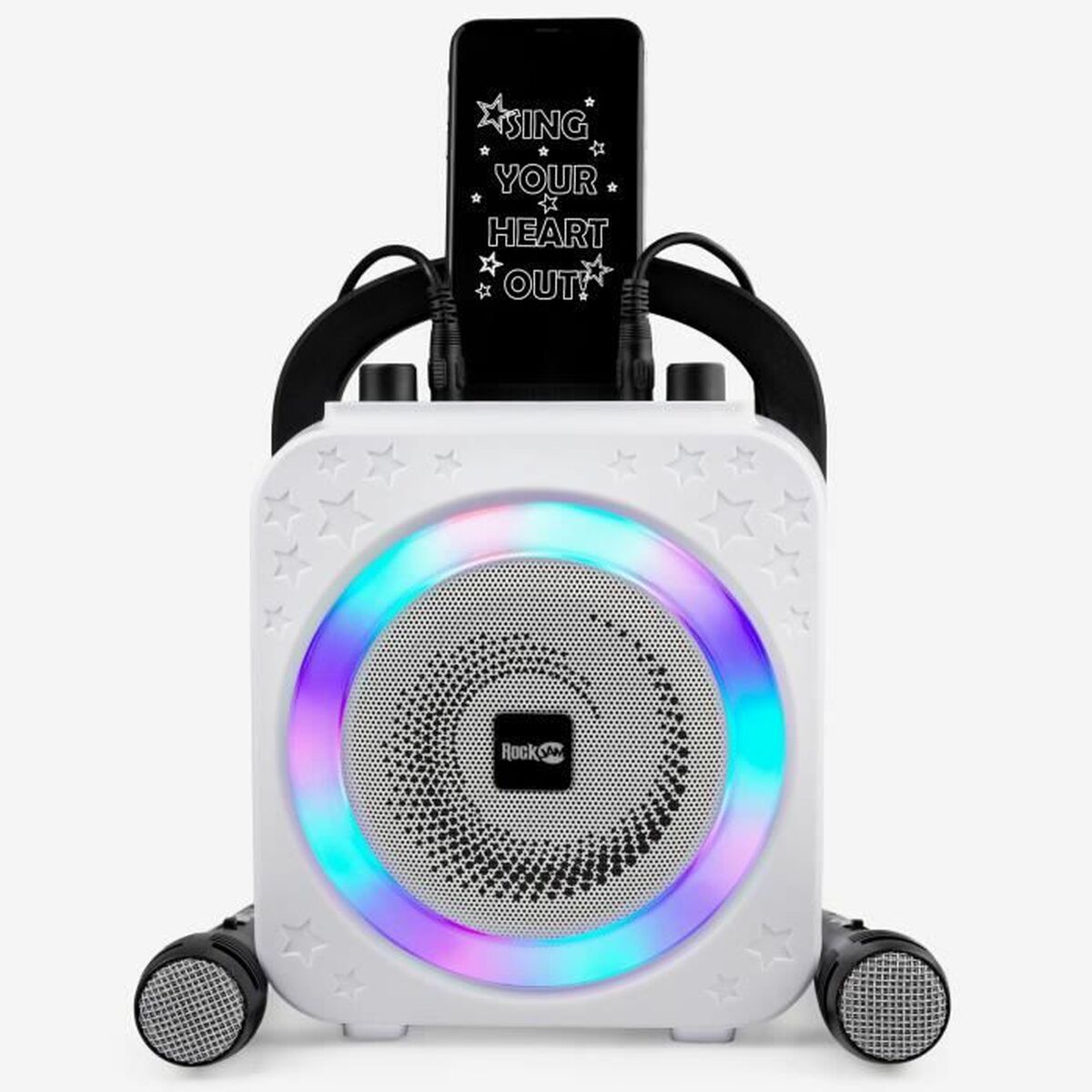 Difuzor Bluetooth cu Microfon Karaoke RockJam Disco Light RJPS150-BK - Jucarii si jocuri, Jucării electronice