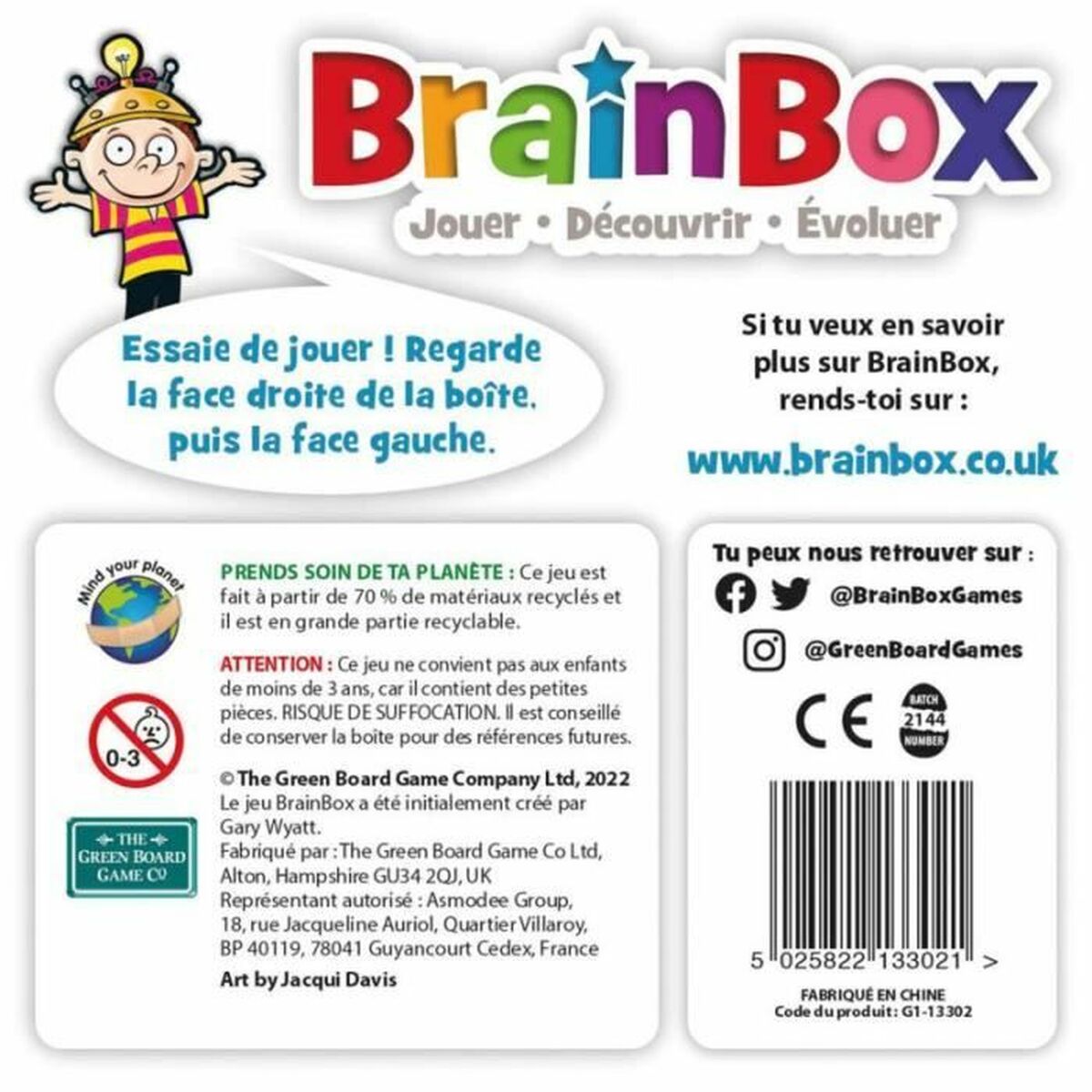 Joc Educativ Asmodee BrainBox - Animales - Jucarii si jocuri, Jocuri și accesorii
