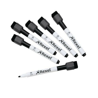 Marker pentru tablă albă Nobo Negru 6 Unități (6 Unități) - Birou și papetărie, Pixuri, creioane și articole de scris