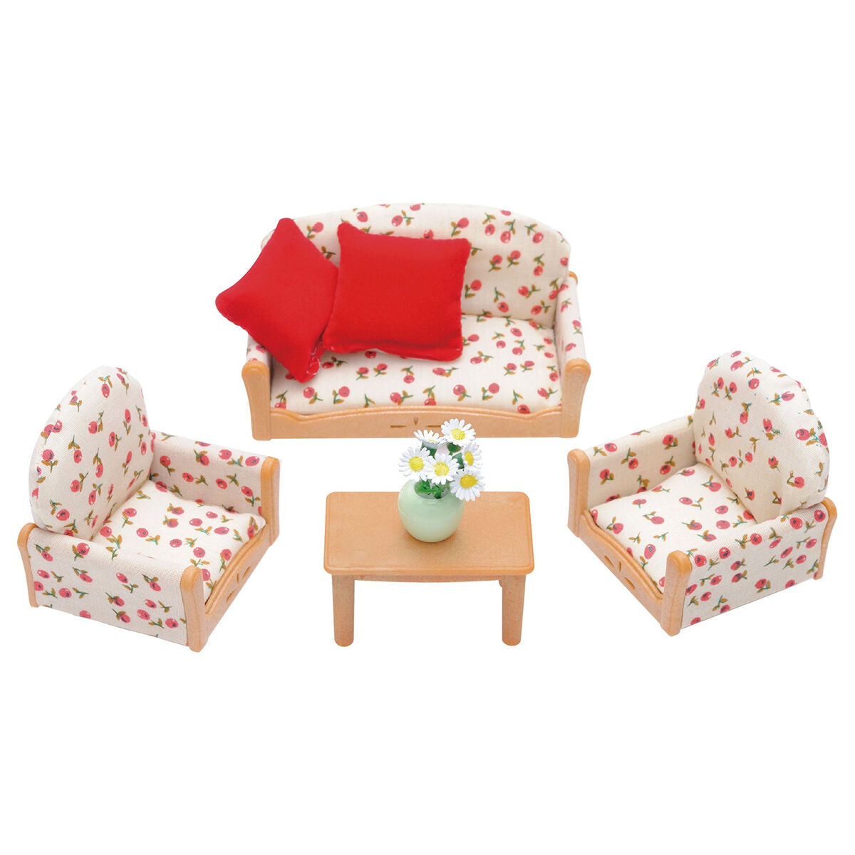 Accesorii pentru căsuțe de păpuși Sylvanian Families Sofa + 2 Armchairs + Table - Jucarii si jocuri, Păpuși și accesorii