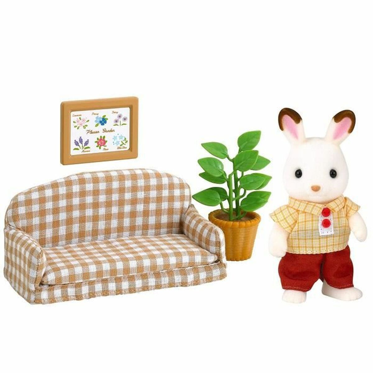 Figurine de Acțiune Sylvanian Families Papa Rabbit Chocolate and Living Room - Jucarii si jocuri, Păpuși și figurine