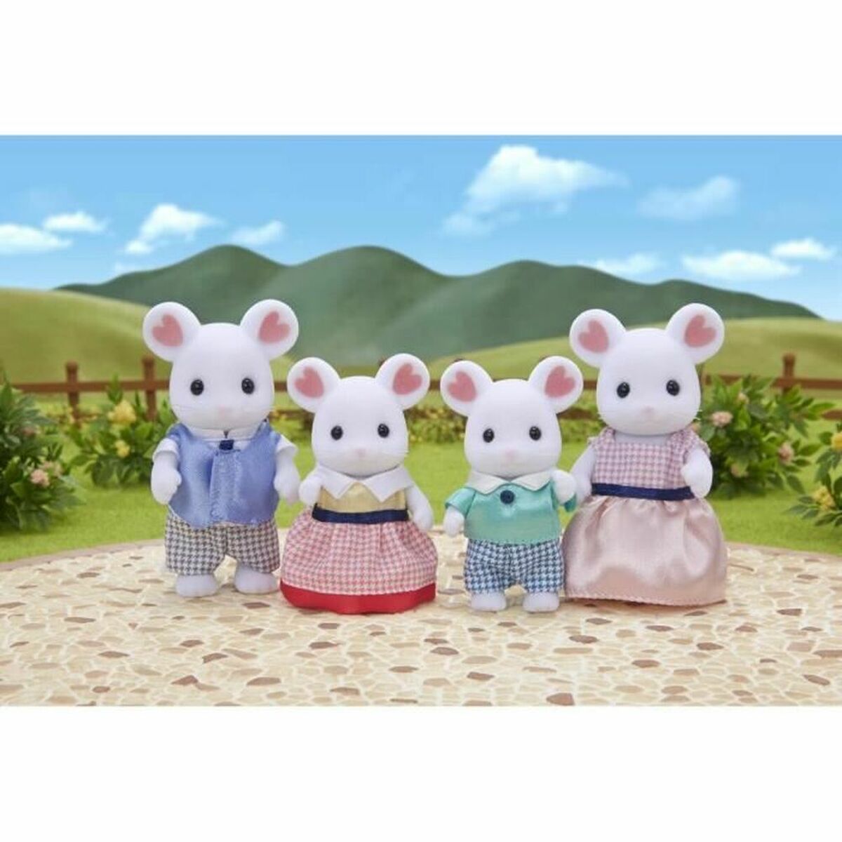 Figurine Sylvanian Families 5308 Marshmallow Mouse Family - Jucarii si jocuri, Păpuși și figurine