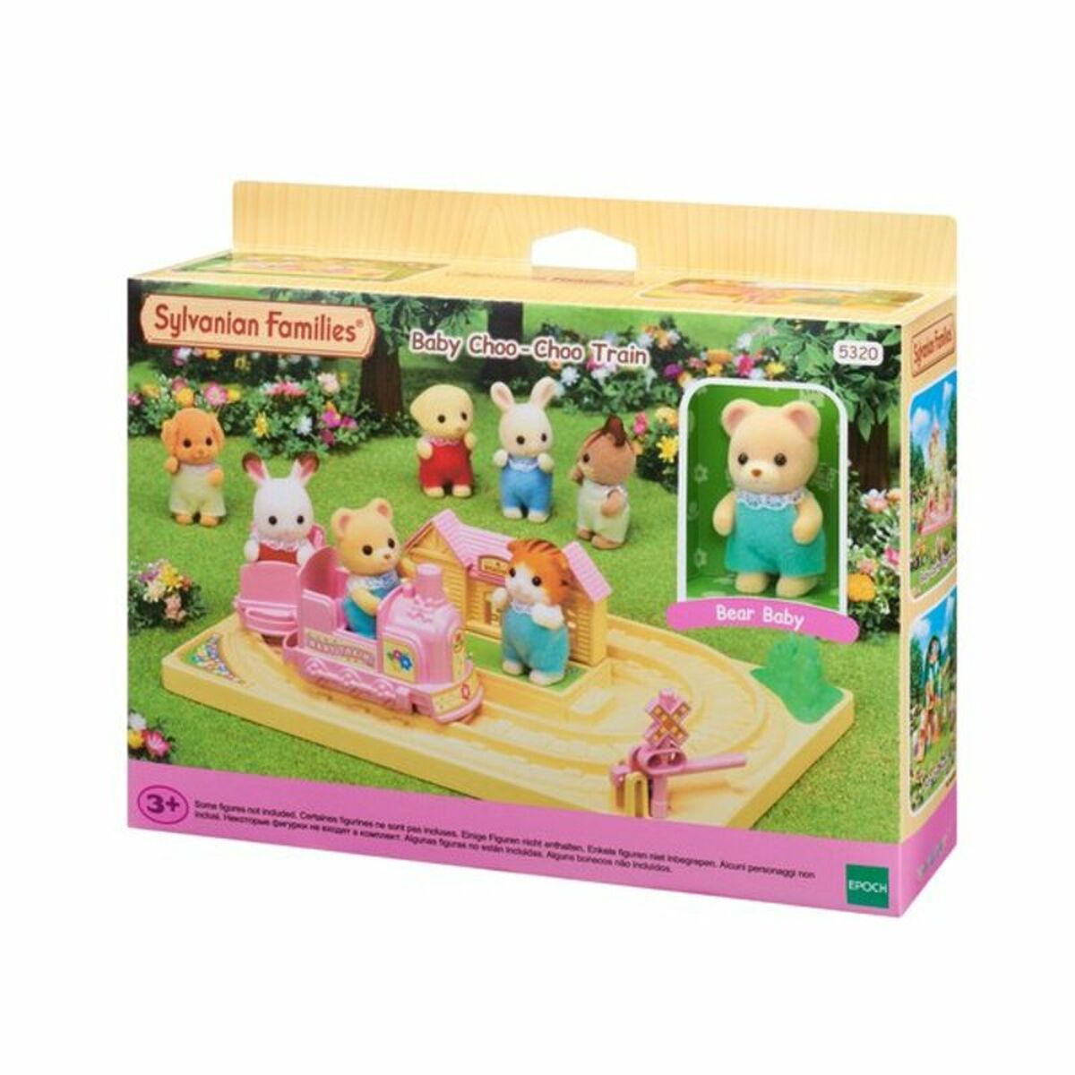 Playset Sylvanian Families The Chu-Chu Train and Baby Bear - Jucarii si jocuri, Păpuși și figurine