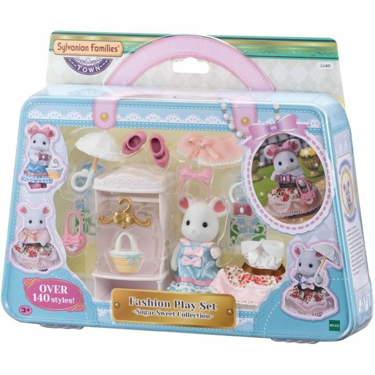 Playset Sylvanian Families The fashion suitcase and big sister marshmallow mouse For Children - Jucarii si jocuri, Păpuși și figurine