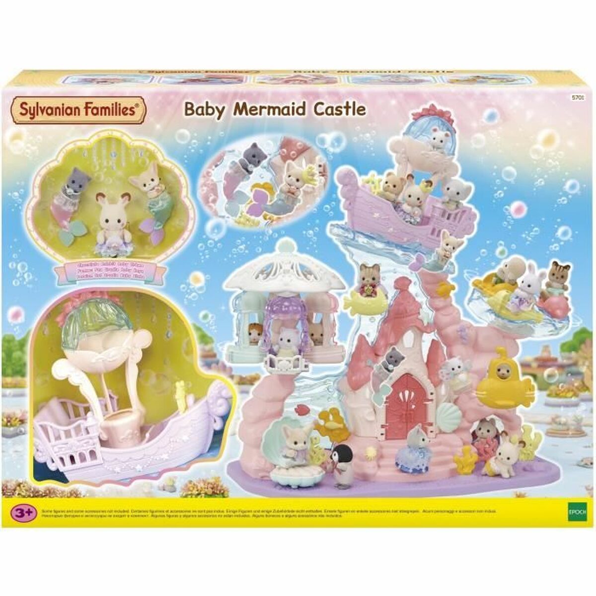 Set de jucării Sylvanian Families Babie Mermaid Castle Plastic - Jucarii si jocuri, Jocuri și accesorii