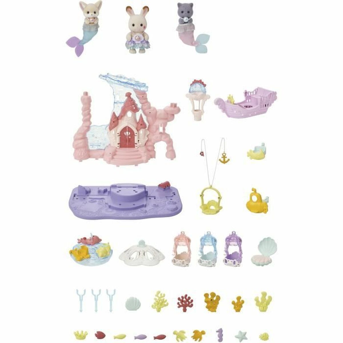 Set de jucării Sylvanian Families Babie Mermaid Castle Plastic - Jucarii si jocuri, Jocuri și accesorii