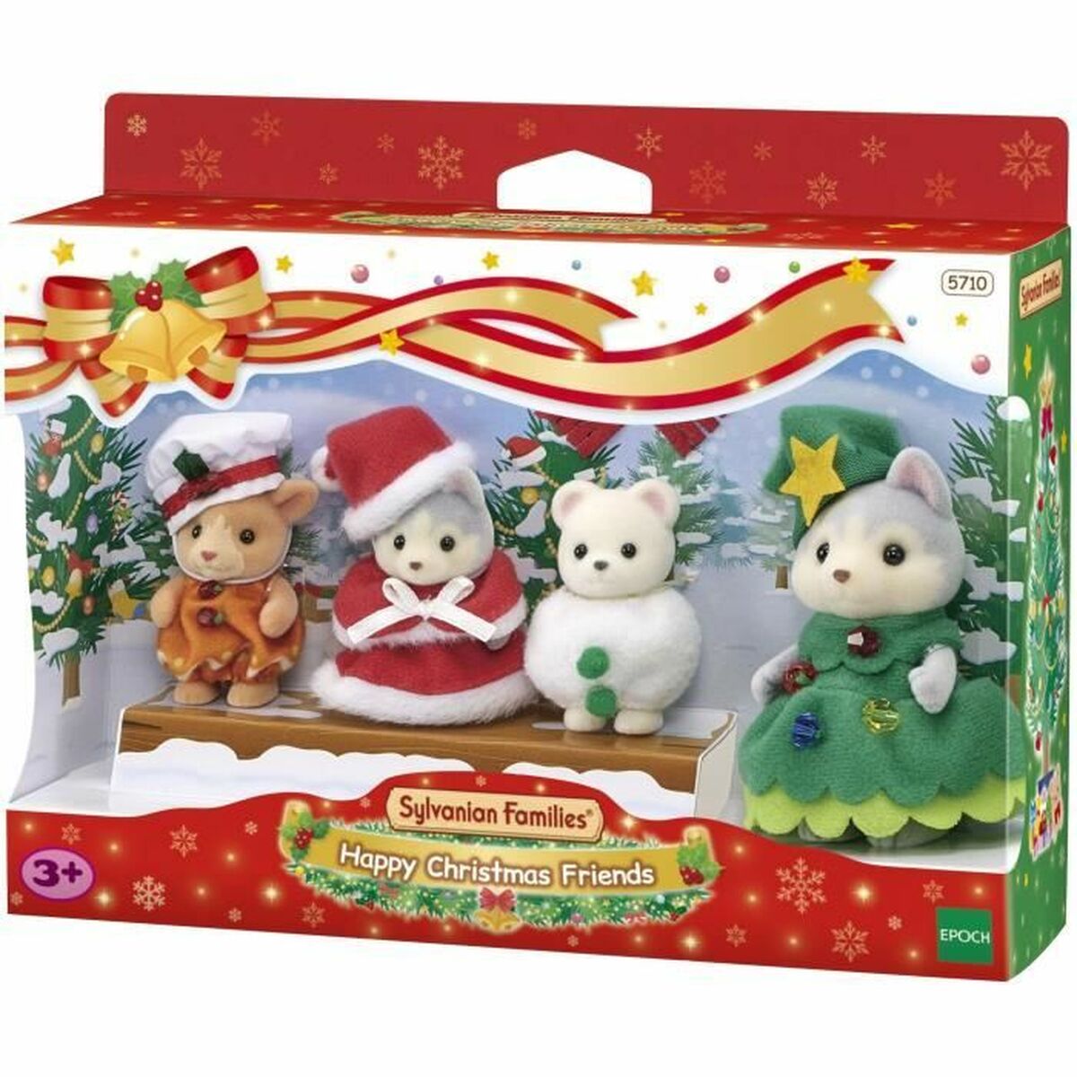 Accesorii pentru căsuțe de păpuși Sylvanian Families Happy ChristmaS Friends - Jucarii si jocuri, Păpuși și accesorii