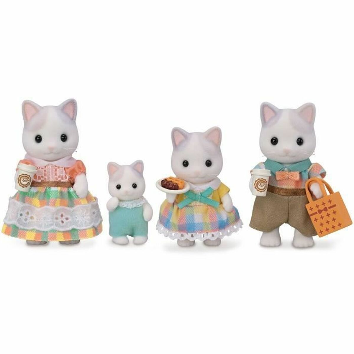 Accesorii pentru căsuțe de păpuși Sylvanian Families 5738 Latte Cat Family - Jucarii si jocuri, Păpuși și accesorii