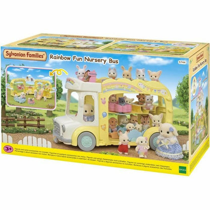 Accesorii pentru căsuțe de păpuși Sylvanian Families 5744 Rainbow Fun Nursery Bus - Jucarii si jocuri, Păpuși și accesorii