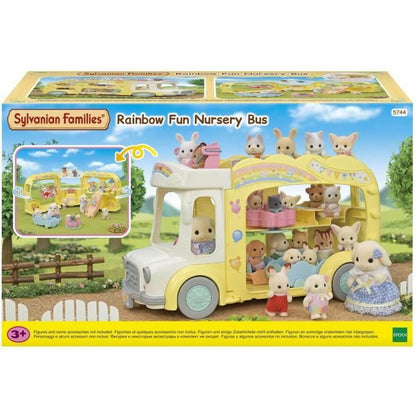 Accesorii pentru căsuțe de păpuși Sylvanian Families 5744 Rainbow Fun Nursery Bus - Jucarii si jocuri, Păpuși și accesorii