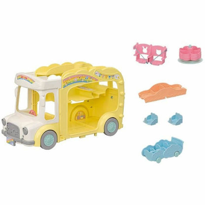 Accesorii pentru căsuțe de păpuși Sylvanian Families 5744 Rainbow Fun Nursery Bus - Jucarii si jocuri, Păpuși și accesorii