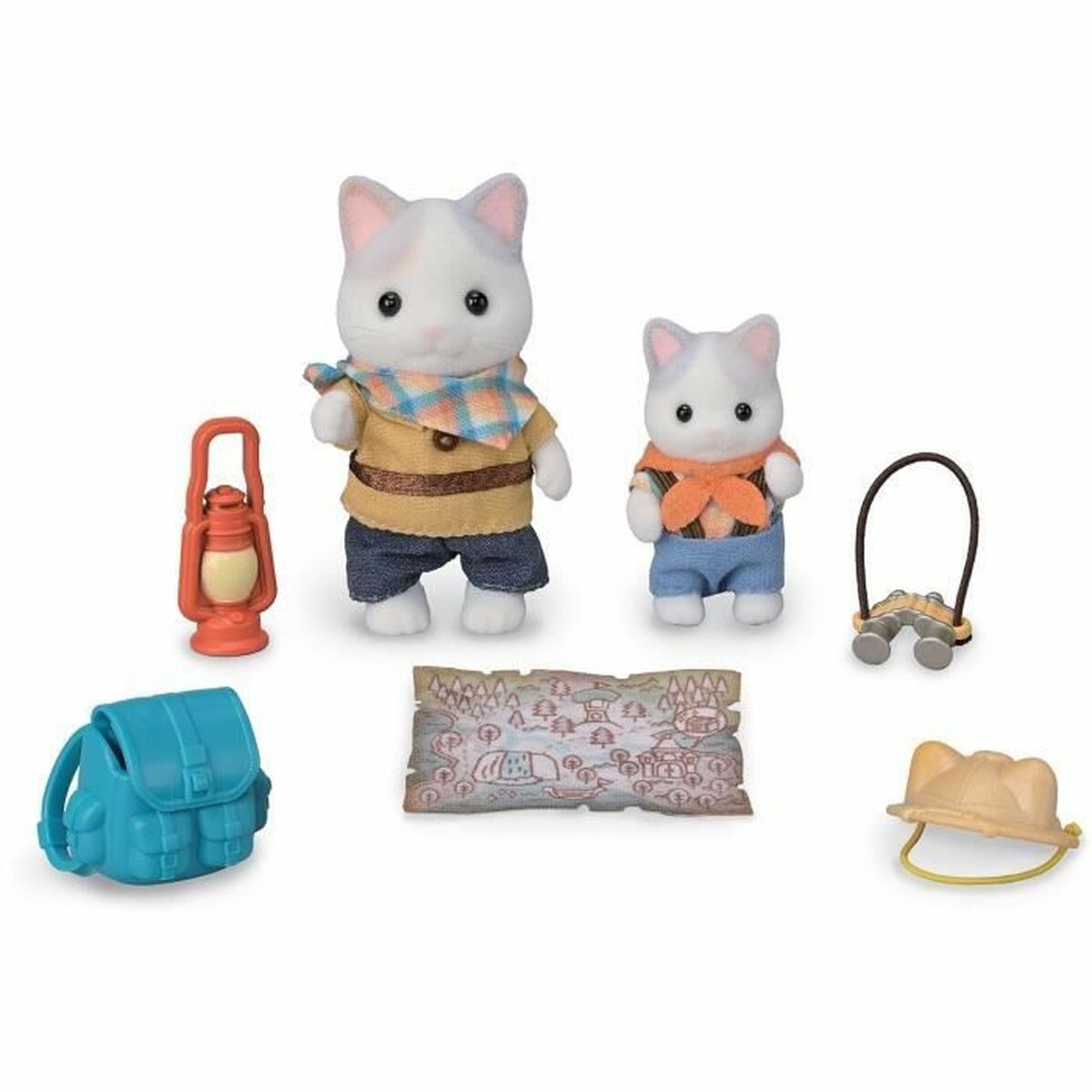 Playset Sylvanian Families Son and Baby Cat Latte - Secret Forest Adventure - Jucarii si jocuri, Păpuși și figurine