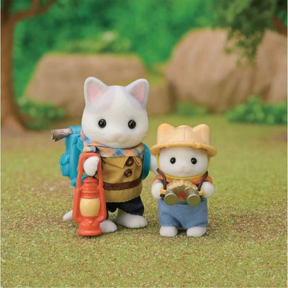 Playset Sylvanian Families Son and Baby Cat Latte - Secret Forest Adventure - Jucarii si jocuri, Păpuși și figurine