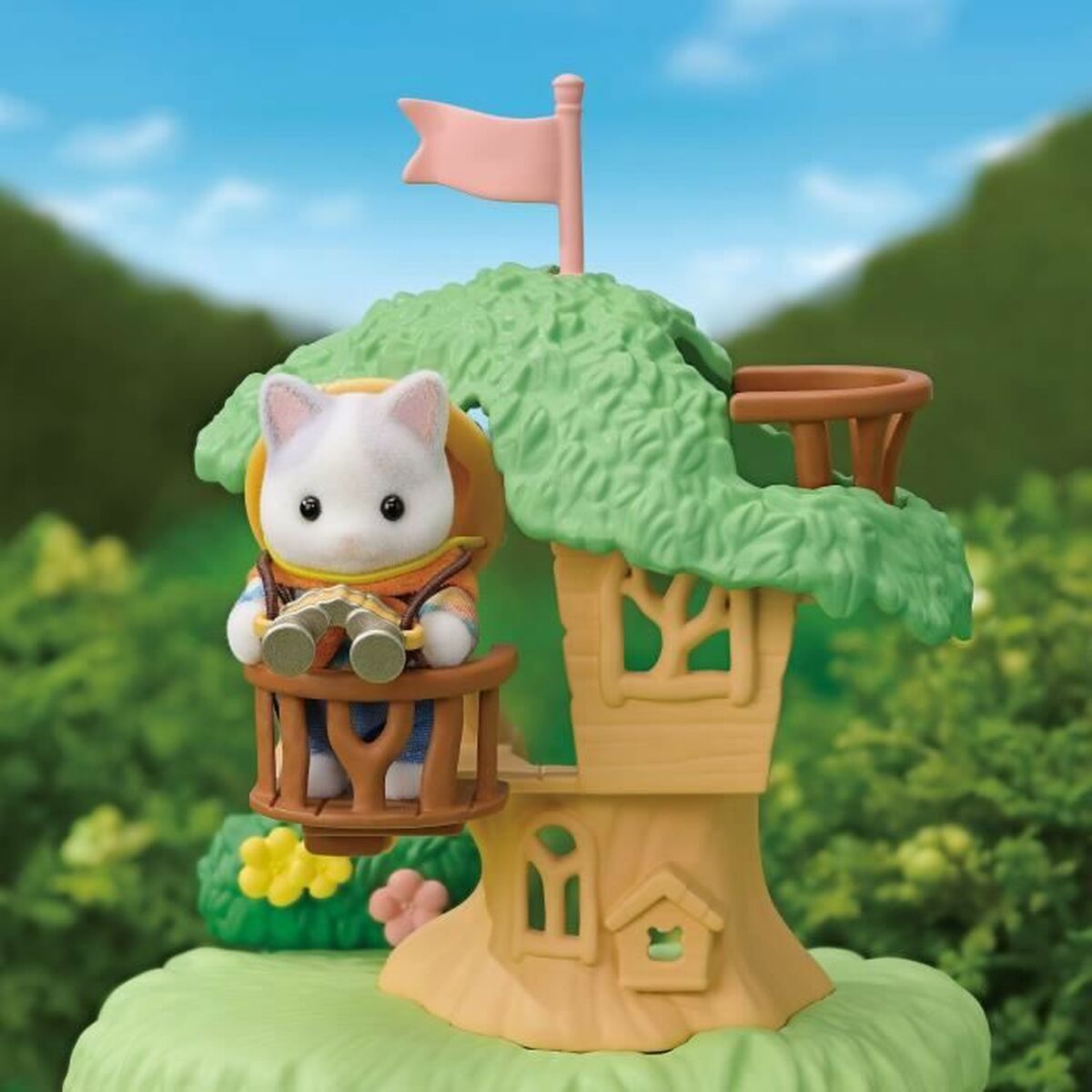 Playset Sylvanian Families Son and Baby Cat Latte - Secret Forest Adventure - Jucarii si jocuri, Păpuși și figurine