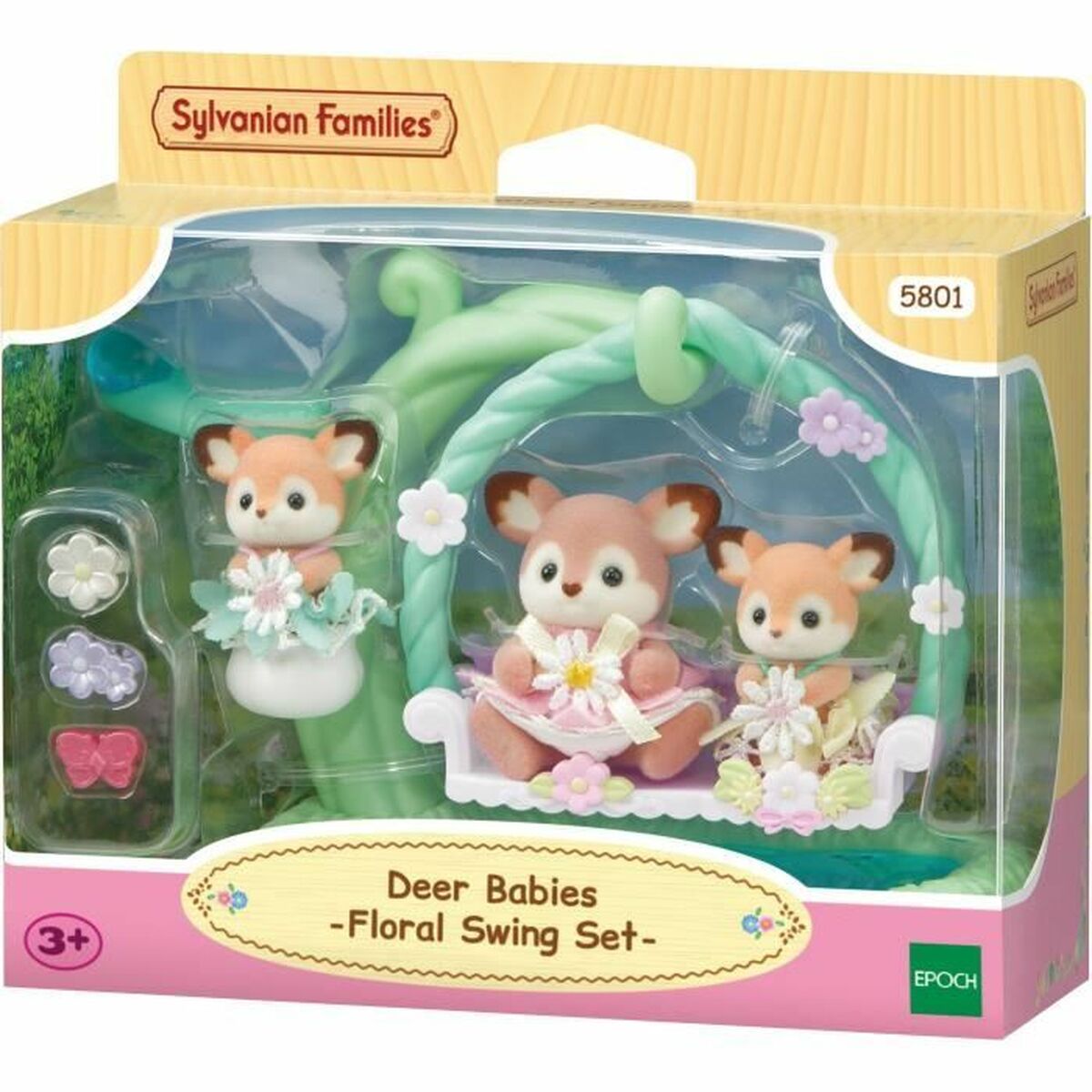 Figura îmbinată Sylvanian Families Ciervo bebé y columpio animale - Jucarii si jocuri, Păpuși și figurine