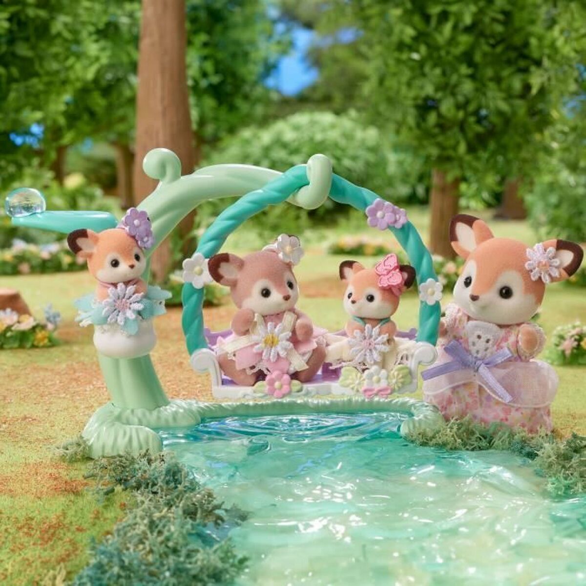 Figura îmbinată Sylvanian Families Ciervo bebé y columpio animale - Jucarii si jocuri, Păpuși și figurine