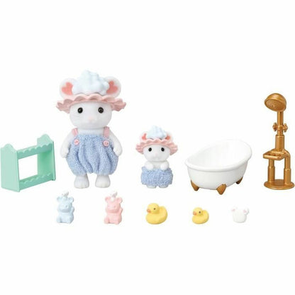 Figura îmbinată Sylvanian Families Baño de malvaviscos de los hermanos ratones animale - Jucarii si jocuri, Păpuși și figurine