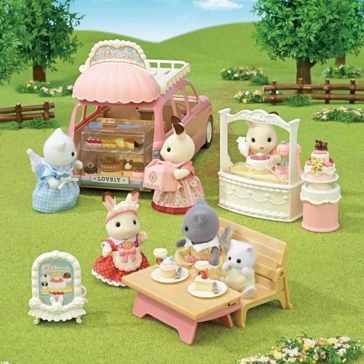 Figura îmbinată Sylvanian Families La caja de pasteles Pastry Chef - Jucarii si jocuri, Păpuși și figurine