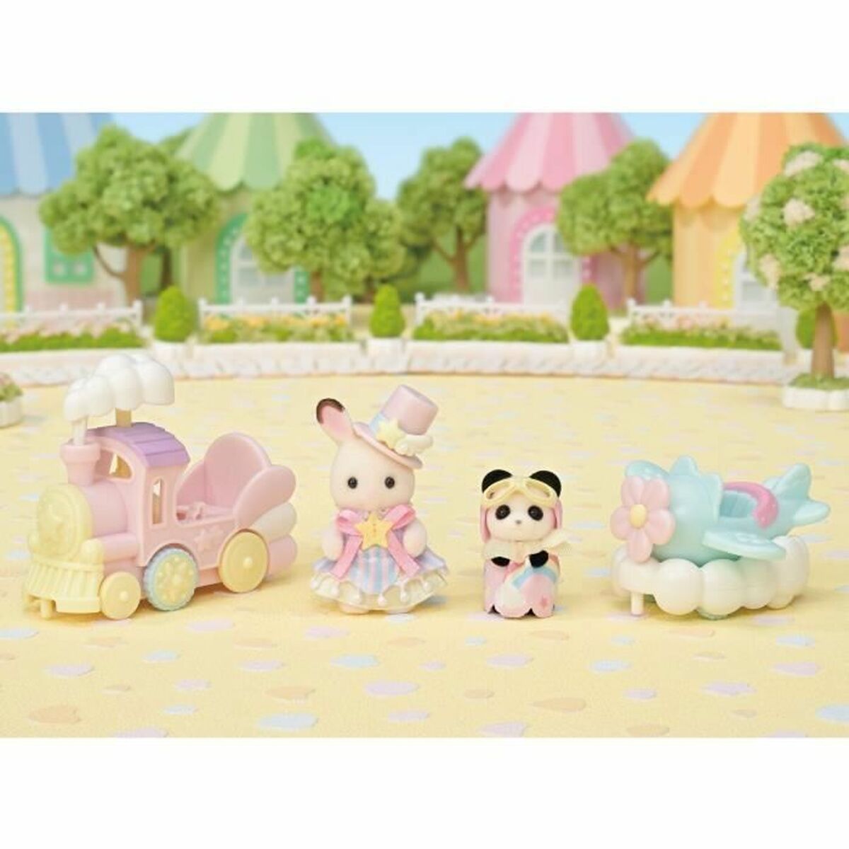 Playset Sylvanian Families Amusement Park Ride - Plane & Train Multicolor - Jucarii si jocuri, Păpuși și figurine