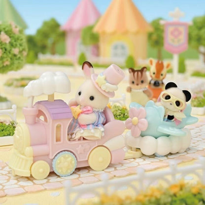 Playset Sylvanian Families Amusement Park Ride - Plane & Train Multicolor - Jucarii si jocuri, Păpuși și figurine