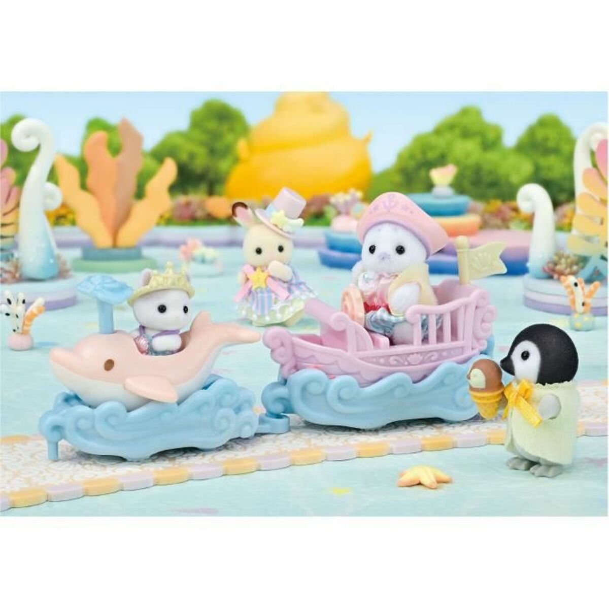 Playset Sylvanian Families Amusement Park Ride - Ride the Waves Multicolor - Jucarii si jocuri, Păpuși și figurine