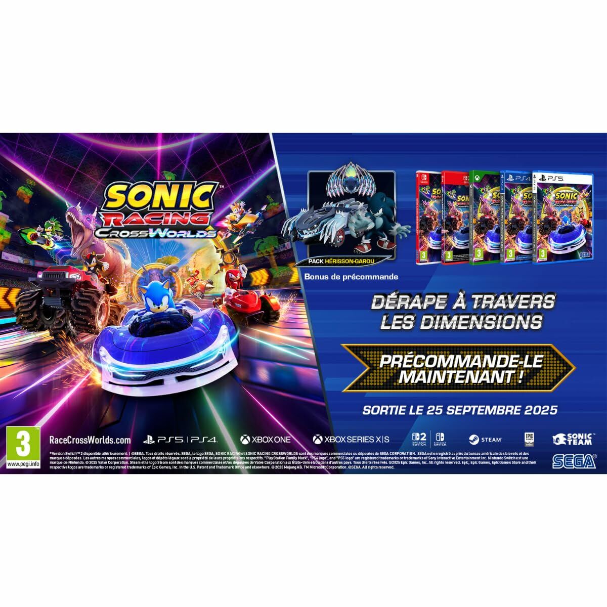 Joc video pentru Switch SEGA Sonic Racing CrossWorlds - Electronică, Joc video