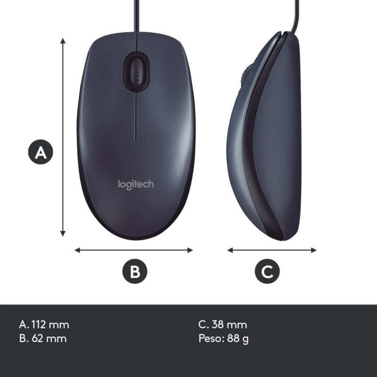 Mouse Logitech B100 Negru 800 dpi - Tehnică de calcul, Accesorii