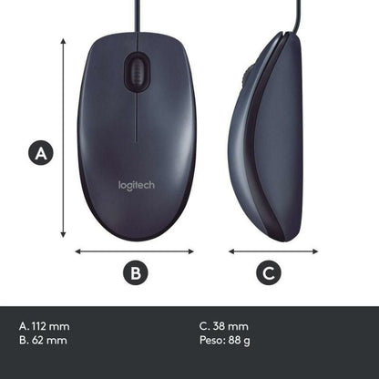 Mouse Logitech B100 Negru 800 dpi - Tehnică de calcul, Accesorii