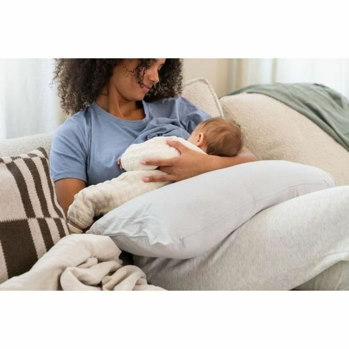 Breastfeeding Cushion Doomoo Gri XXL (2 Unități) - Bebelus, Alăptarea și hrănirea