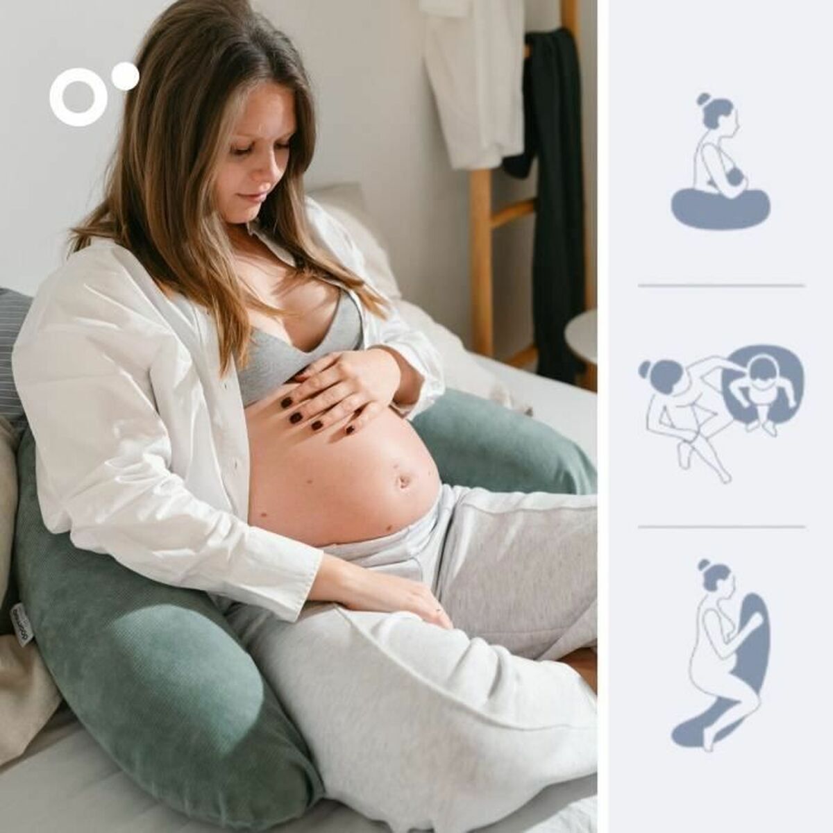 Pernă de Alăptare Doomoo Verde - Bebelus, Alăptarea și hrănirea