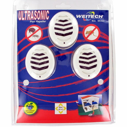Repelent pentru dăunători Weitech Ultrasonic (3 Unități) - Curte, Gradinărit