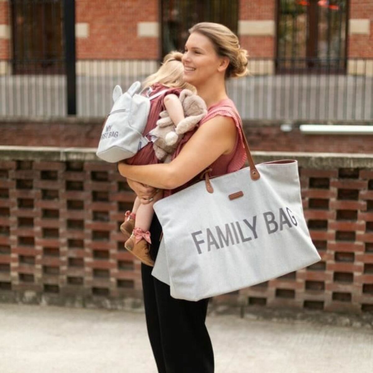 Geantă pentru scutece Childhome Family Bag Gri - Sănătate și îngrijire personală, Îngrijirea copiilor și puericultură