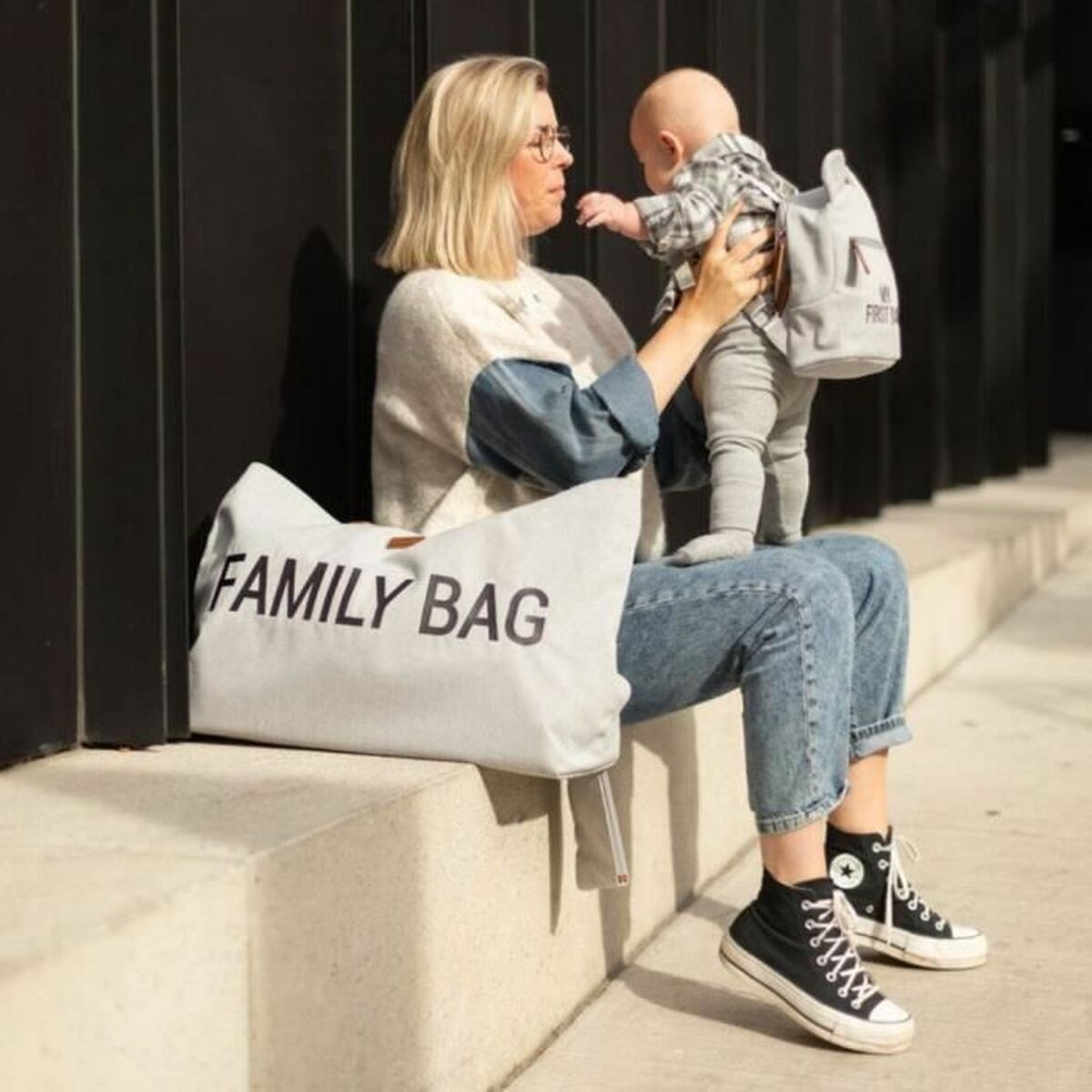 Geantă pentru scutece Childhome Family Bag Gri - Sănătate și îngrijire personală, Îngrijirea copiilor și puericultură