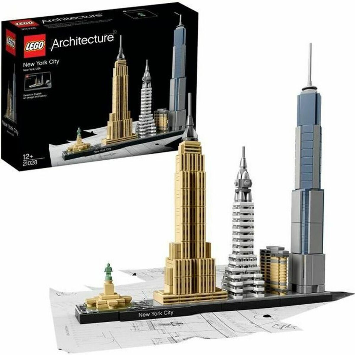 Set de Construcție Lego Architecture 21028 New York Multicolor 600 Piese - Jucarii si jocuri