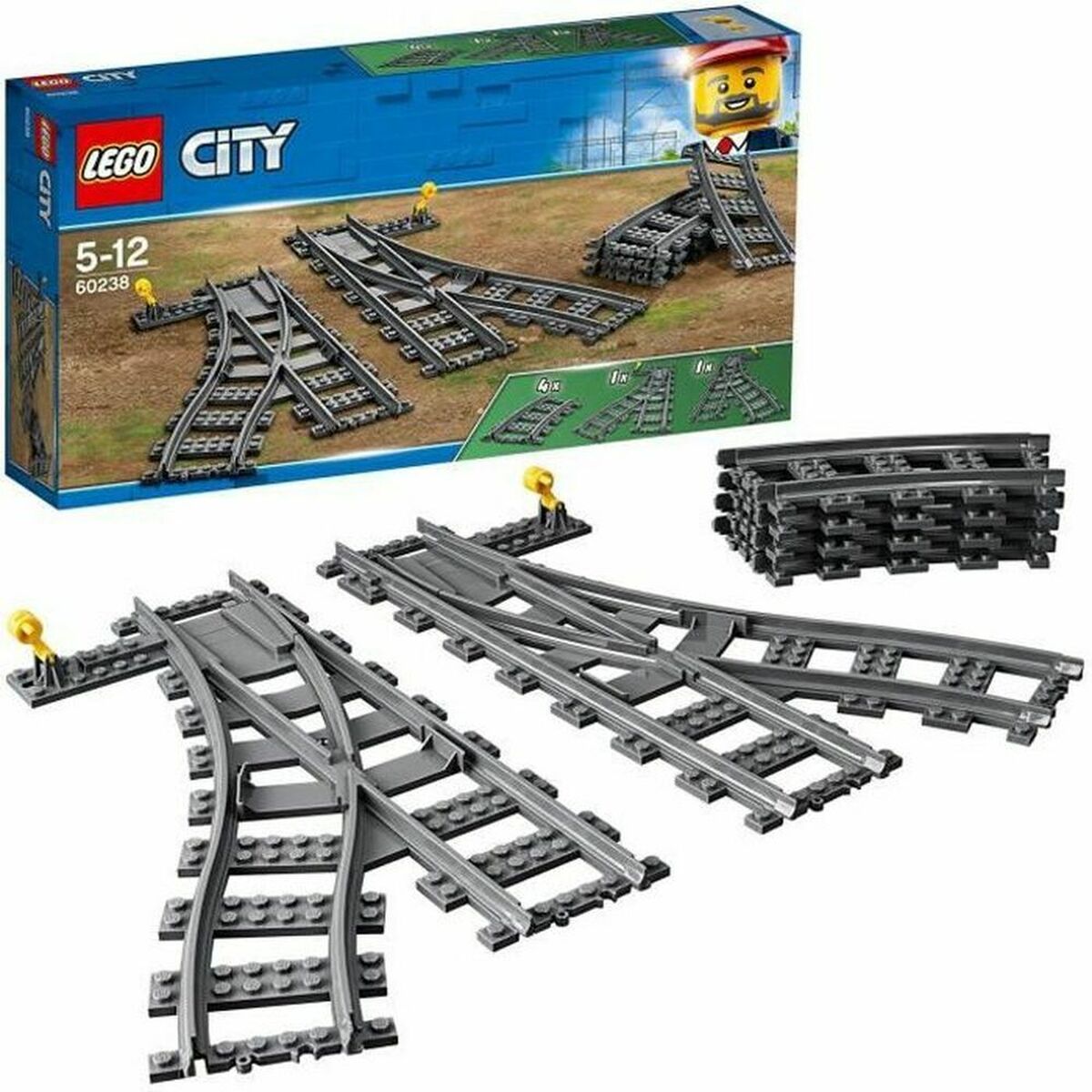 Playset Lego City Rail 60238 Accesorii - Jucarii si jocuri, Păpuși și figurine