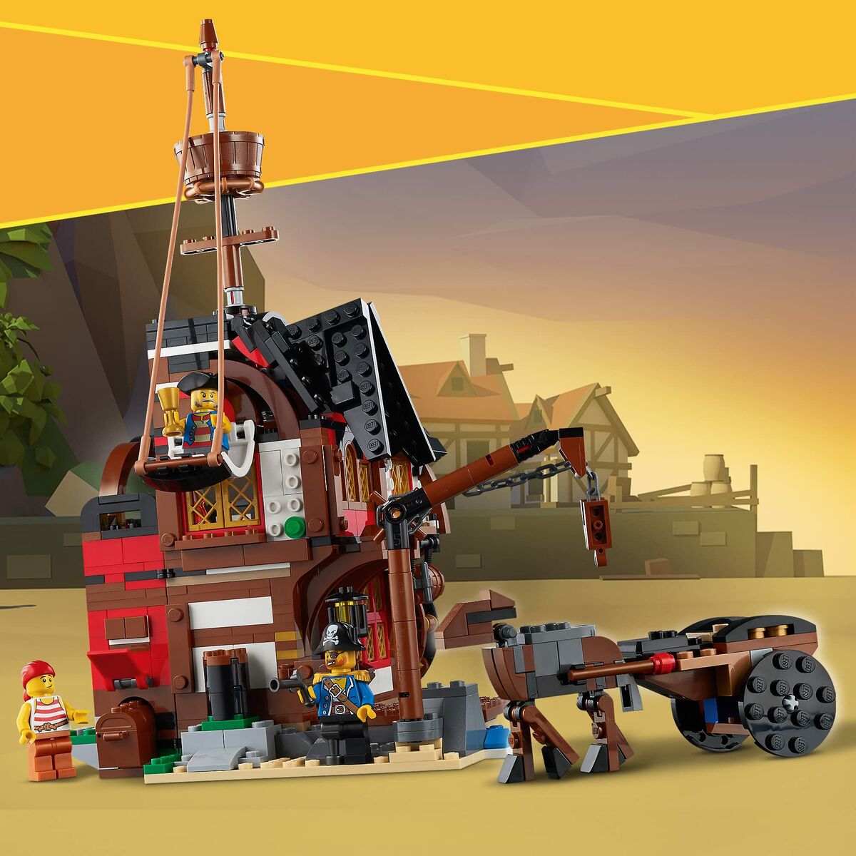 Set de Jucării cu Vehicule Lego Creator 31109 Pirate Ship 3 în 1 1260 Piese - Jucarii si jocuri, Păpuși și figurine