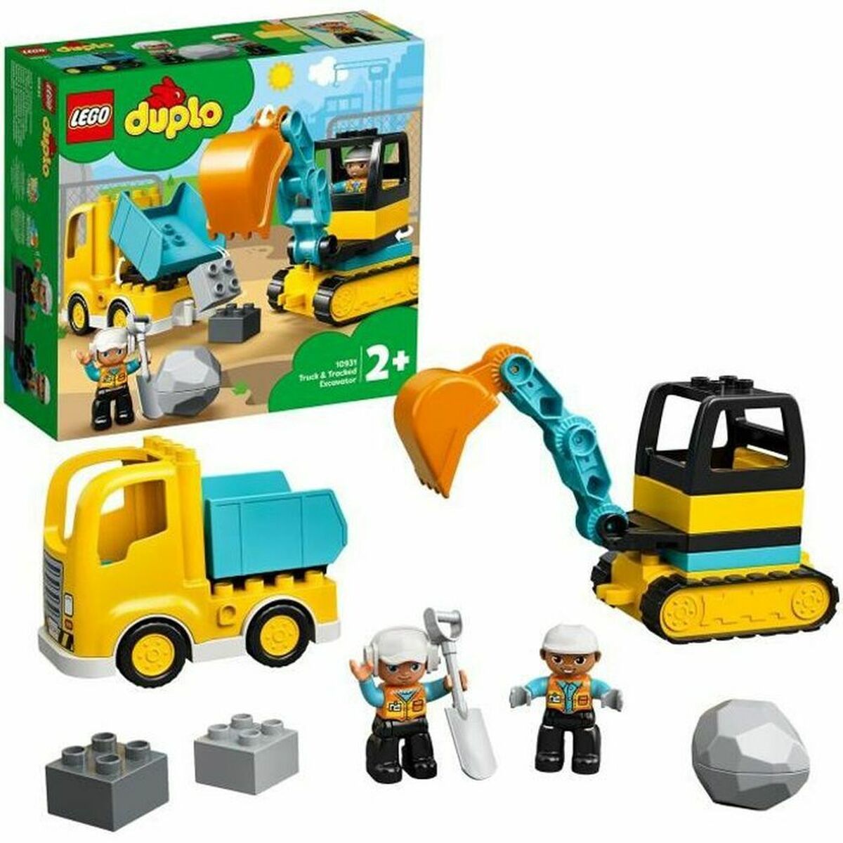 Playset Lego Construction 10931 Truck and Backhoe - Jucarii si jocuri, Păpuși și figurine