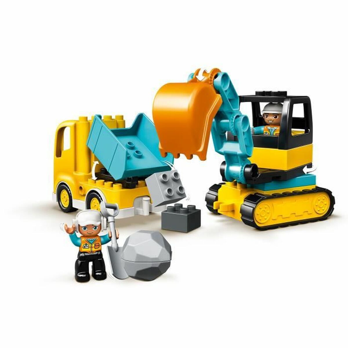 Playset Lego Construction 10931 Truck and Backhoe - Jucarii si jocuri, Păpuși și figurine