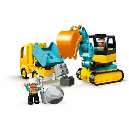 Playset Lego Construction 10931 Truck and Backhoe - Jucarii si jocuri, Păpuși și figurine